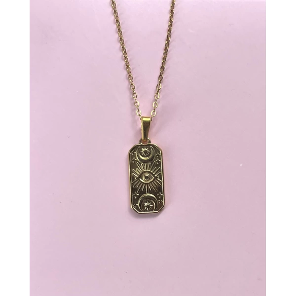 Vintage Tarot Kolye I Çelik