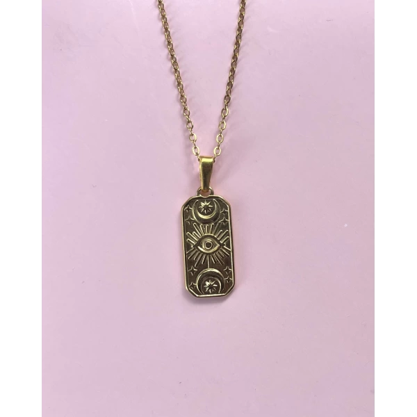 Vintage Tarot Kolye I Çelik