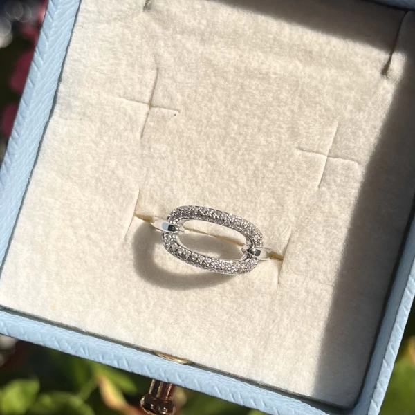 Oval Taşlı Vintage Yüzük I Çelik
