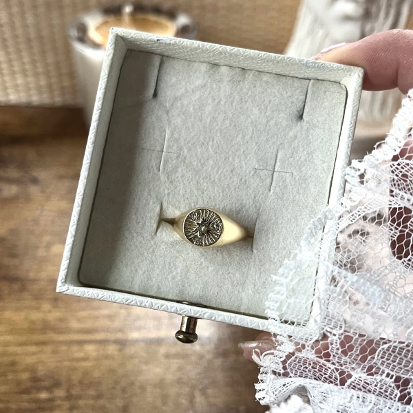 Davud Yıldızı Vintage Yüzük I 14 Altın Kaplama