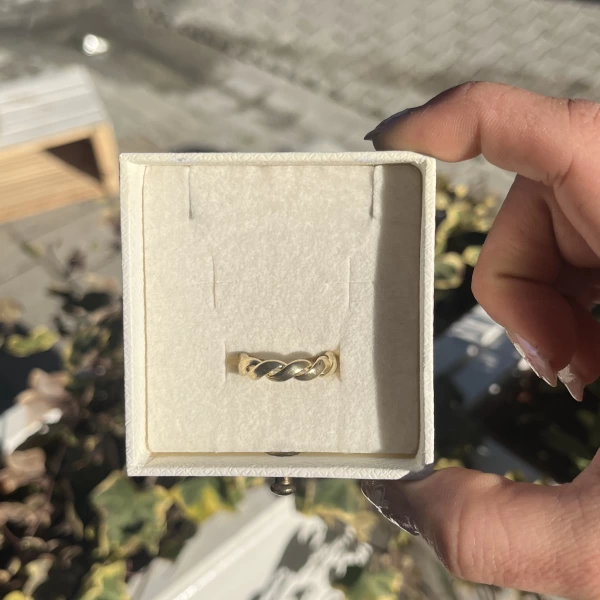 Örgü Vintage Yüzük I Ham Pirinç