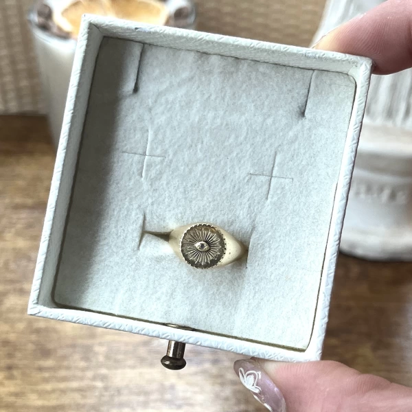 Göz Motifli Vintage Yüzük I 14 Altın Kaplama