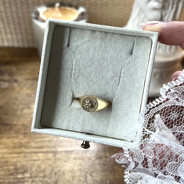 Davud Yıldızı Vintage Yüzük I 14 Altın Kaplama
