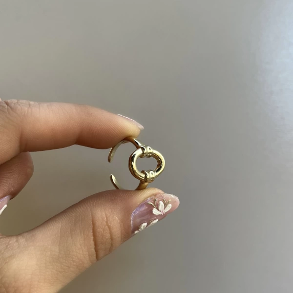 Oval Detay Vintage Yüzük I Ham Pirinç