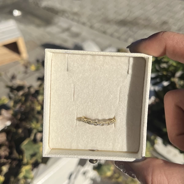 Örgü Zincir Vintage Yüzük I Ham Pirinç