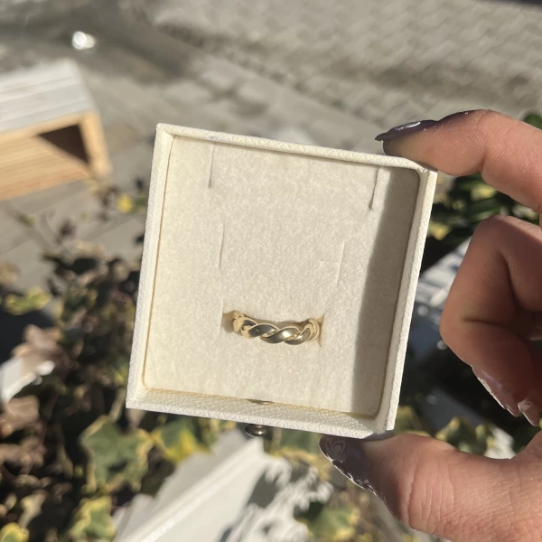 Örgü Vintage Yüzük I Ham Pirinç