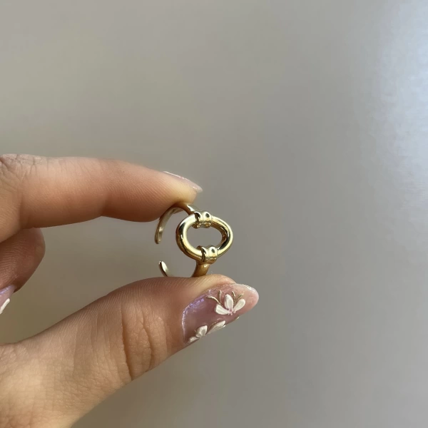 Oval Detay Vintage Yüzük I Ham Pirinç