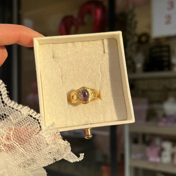 Madalyon Vintage Yüzük I Ham Pirinç