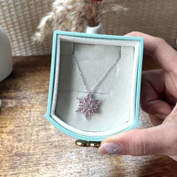 Violet Çiçek Kolye I 925 Gümüş