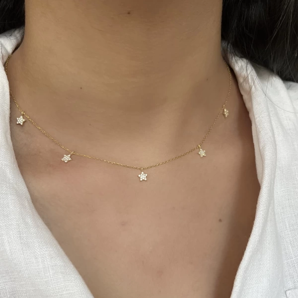 Yıldız Charmlı Zincir I 925 Gümüş