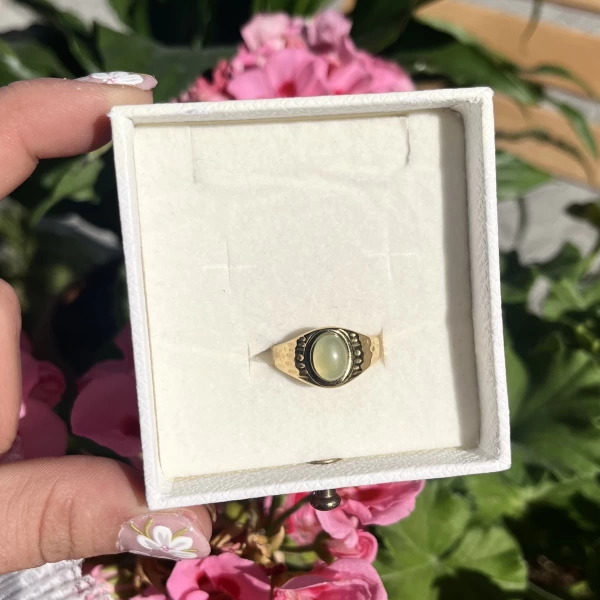 Green Stone Yüzük I Çelik