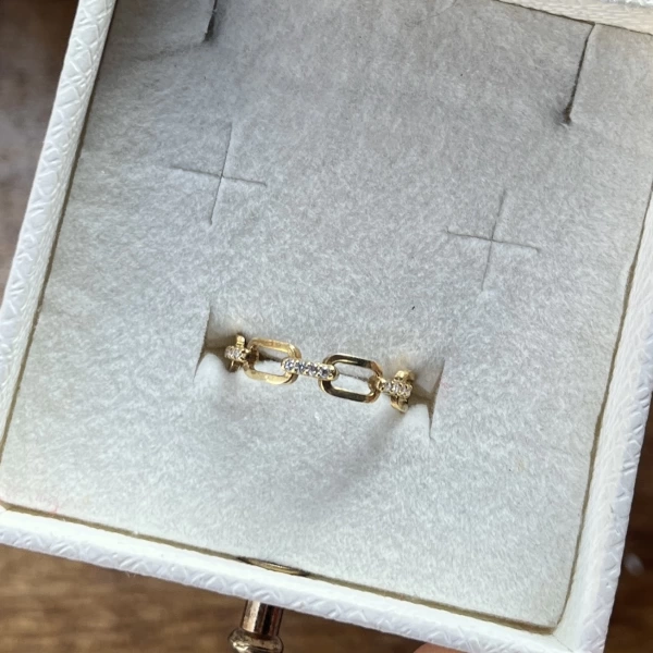 Tiffany Zincir Yüzük I 925 Gümüş