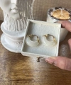 Beyaz Akik Taşlı Vintage Küpe