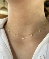 Göz ve Taş Motifli Choker Kolye I 925 Gümüş