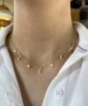 Gökyüzü Motifli Choker Kolye I 925 Gümüş