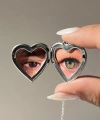 Desenli Kapaklı Çift Fotoğraflı Kolye (2,1 cm)