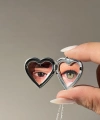 Desenli Kapaklı Çift Fotoğraflı Kolye (2,1 cm)