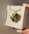 Yazılı ve Fotoğraflı Kapaklı Kalp Kolye (2,1 cm)