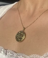 Çift Fotoğraflı Desenli Yuvarlak Kapaklı Kolye (2 cm)