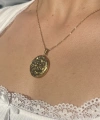 Çift Fotoğraflı Desenli Yuvarlak Kapaklı Kolye (2 cm)