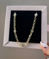 Çiçek Motifli Choker Kolye