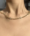 Çiçek Motifli Choker Kolye