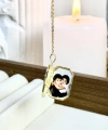 Kuzey Yıldızlı Fotoğraflı Kolye ( 1.8 cm )