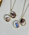 Melek Motifli Fotoğraflı Kolye ( 1.8 cm )