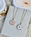Melek Motifli Fotoğraflı Kolye ( 1.8 cm )