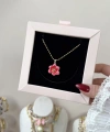 Pembe Mine Çiçek Kolye