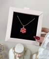 Pembe Mine Çiçek Kolye