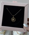 Golden Sun Disk Kolye