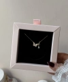 Taşlı Minimal Kelebek Kolye
