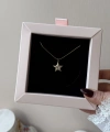 Taşlı Minimal Yıldız Kolye