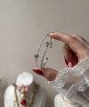 Prenses Pembe Taşlı Yıldızlı Kelepçe Bileklik