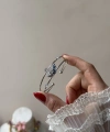 Prenses Mavi Taşlı Kuğu Kelepçe Bileklik