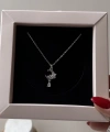 Moon ve Rose Taşlı Kolye