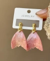 Pembe Deniz Kızı Kuyruğu Küpe