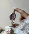 Pembe Oval Ekran Kelepçe Saat
