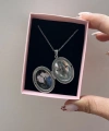 Fotoğraf ve Yazılı Oval Kapaklı Kolye (2,3 cm)