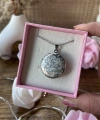 Yuvarlak Desenli Fotoğraflı Kolye( 2 cm)