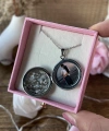 Yuvarlak Desenli Fotoğraflı Kolye( 2 cm)