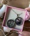 Yuvarlak Desenli Fotoğraflı Kolye( 2 cm)