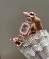 Pembe Elmaslı Vintage Saat