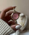 Pembe Kelepçe Vintage Saat