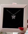 Pink Butterfly Kolye