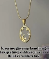 Taşlı Ay Yıldız Kolye