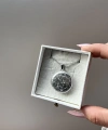 Yuvarlak Desenli Çift Fotoğraflı Kolye(2 cm)