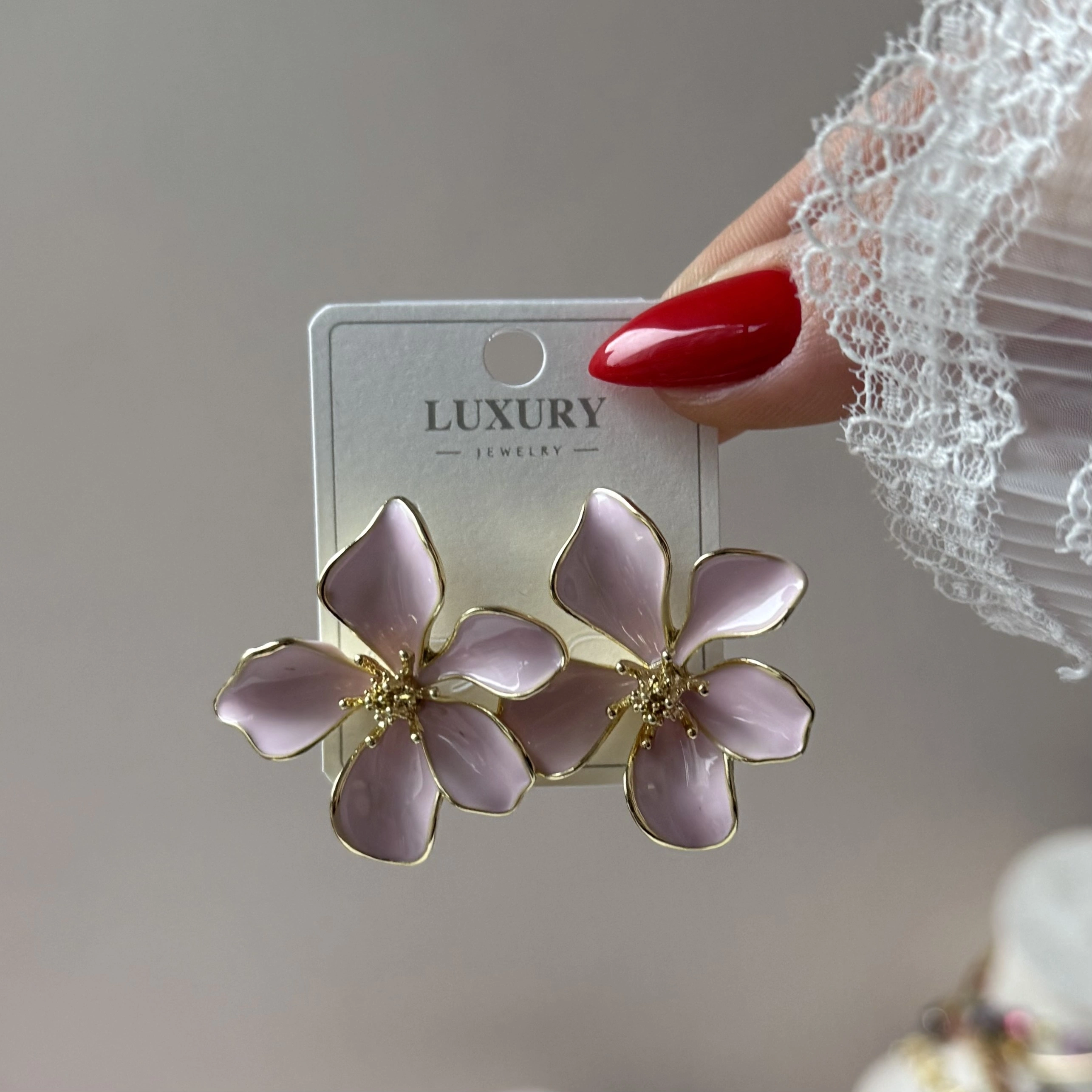 Blush Flower Küpe