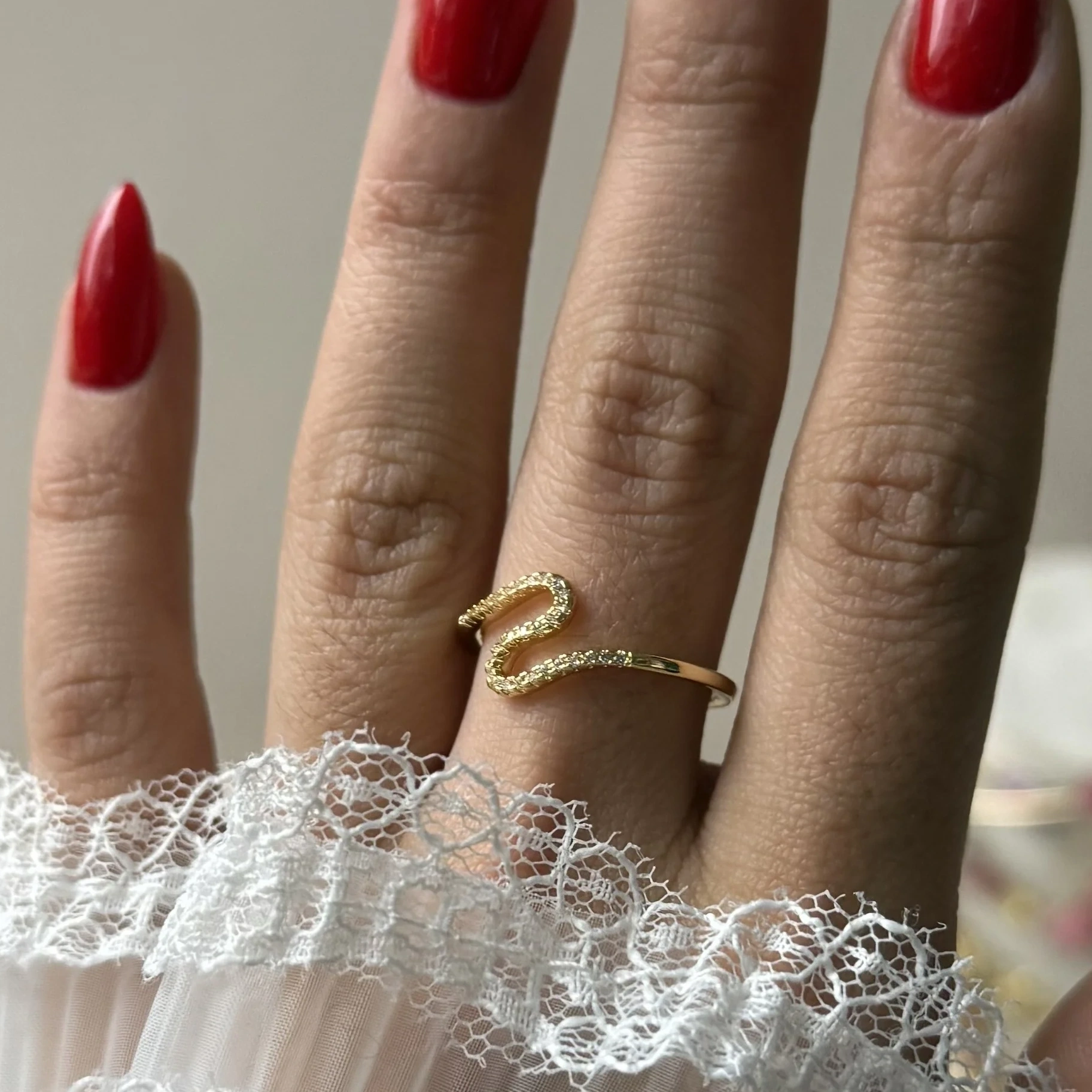 Golden Wave Yüzük